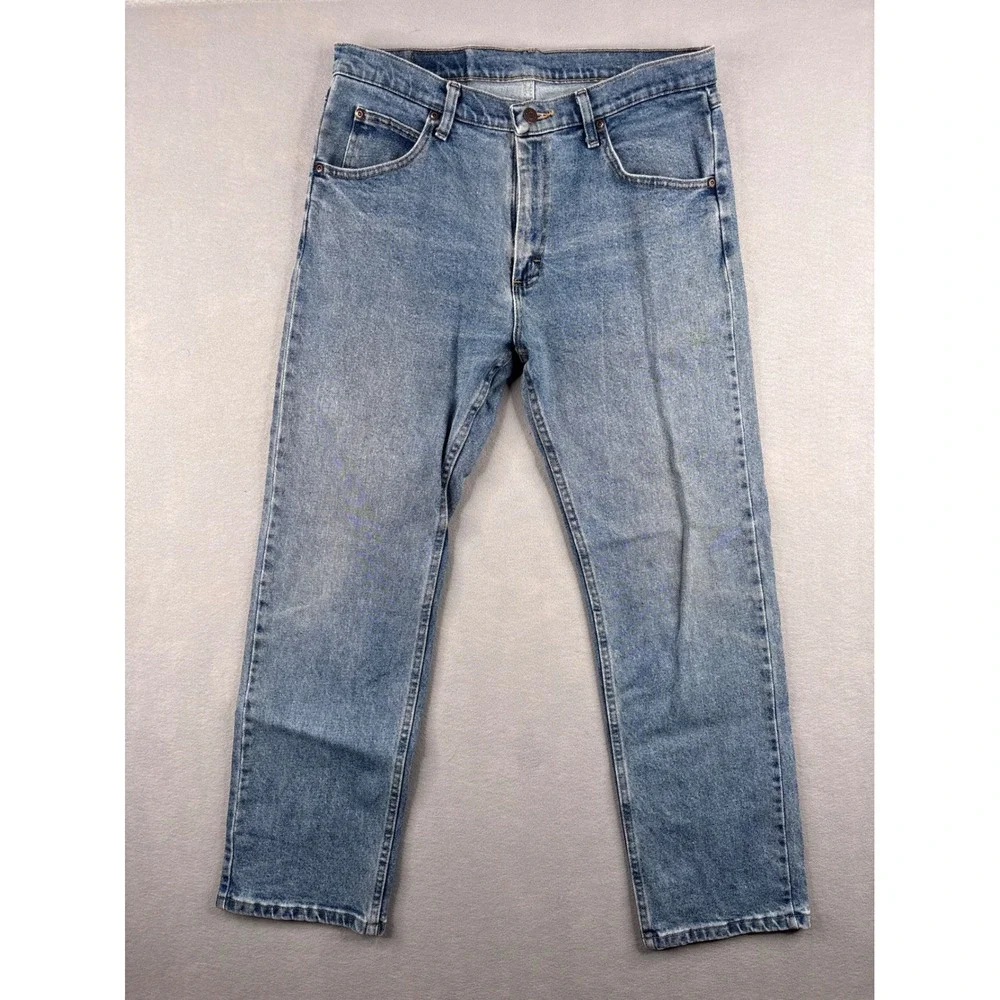 Wrangler Premium Quality Mens Straight Leg Jeans Blue 33x30 1096FXVDB